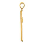 14K Satin and Diamond -Cut Cross Pendant - Image 2
