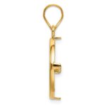 Wideband Distinguished Coin Jewelry 14k Polished and Diamond-cut 16.5mm Prong Coin Bezel Pendant - Image 2