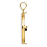 Wideband Distinguished Coin Jewelry 14k Polished and Diamond-cut 27.0mm Prong Coin Bezel Pendant - Image 2