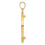 Wideband Distinguished Coin Jewelry 14k Polished and Diamond-cut 32.0mm Prong Coin Bezel Pendant - Image 2