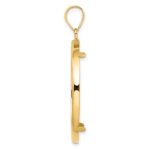 Wideband Distinguished Coin Jewelry 14k Polished 32.0mm Prong Coin Bezel Pendant - Image 2