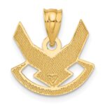 14k Yellow Gold U.S. Air Force Winged Pendant - Image 3