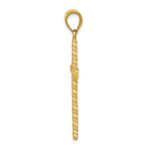 14K Twisted Cross Pendant - Image 2
