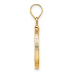 Wideband Distinguished Coin Jewelry 14k Polished 16.5mm x 1.35mm Screw Top Coin Bezel Pendant - Image 2