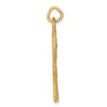 14k Satin Diamond-cut Giraffe Charm - Image 2