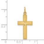 14k Diamond-cut Cross Pendant - Image 4
