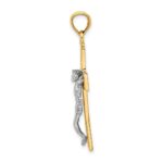 14k Two-tone Crucifix Pendant - Image 2