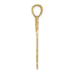 14K Polished Floral Border Heart Pendant - Image 2