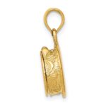 14k 3-D Birthday Cake Opens with Enameled Candle Inside Pendant - Image 2