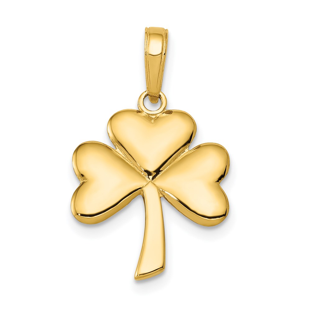 C2197.jpg 14k Polished Solid Shamrock Pendant - Image 1