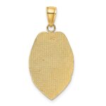 14k Polished Police Badge with Engravable Area Pendant - Image 3