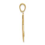 14k Large POLICE Badge with Engravable Area Pendant - Image 2