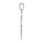14k White Gold Large FD St. Florian Badge Pendant - Image 2