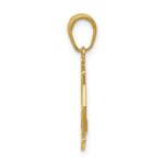 14k Polished Small Solid St. Florian F.D. Badge Pendant - Image 2