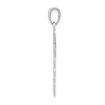14k White Gold Caduceus Pendant - Image 2