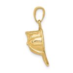 14k 3-D Firefighter Helmet Pendant - Image 2