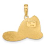 14k Large FIRE DEPT Firefighter Helmet Pendant - Image 3
