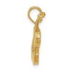 14K Polished Solid 3-D Violin Pendant - Image 2