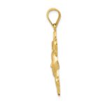14k Satin and Polished Sun Pendant - Image 2