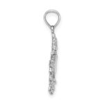14K White Gold Small Dragon Charm - Image 2