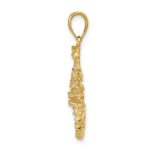 14k Solid Polished Open-Backed Scorpion Pendant - Image 2
