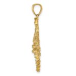 14k Large Solid Polished Open-Backed Scorpion Pendant - Image 2