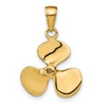14K Polished 3-D Propeller Pendant - Image 3