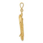 14k Solid Polished Anchor with Dolphin Pendant - Image 2
