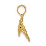 14k Polished Open-Backed Crab Pendant - Image 2