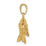 14K Polished 3-D Shrimp Pendant - Image 2