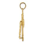 14k INRI Fleur De Lis Crucifix Pendant - Image 2