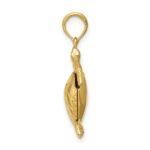 14K Solid Polished 3-D Turtle with Moveable Head and Legs Pendant - Image 2