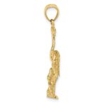 14k Solid Polished 3-Dimensional Double Flamingo Charm - Image 2