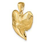 14K Solid Polished 3-D Shark Tooth Pendant - Image 5