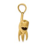 14K Large Polished 3-D Shark Pendant - Image 2