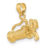 14K Solid Polished 3-D Golf Bag With Clubs Charm - Image 5