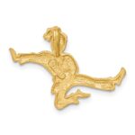 14k Satin Diamond-cut Open-Backed Karate Female Chain Slide - Image 3