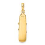 14K Solid Polished 3-D Snowboard Charm - Image 4