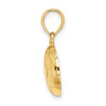 14k Solid Polished Domed Open-Backed Soccer Ball Charm - Image 2