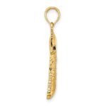 14k Polished Open-Backed Soccer Cleat Shoe Charm - Image 2