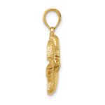 14K 2-D Double Football Helmets and Ball Charm - Image 2