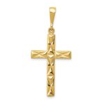 14k Design on Both Sides Reversible Latin Cross Pendant