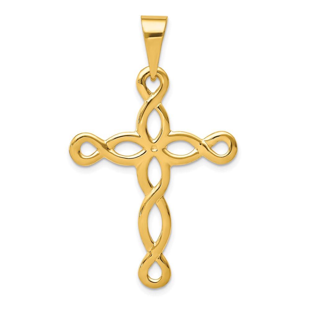 C2739.jpg 14k Polished Loop Cross Pendant - Image 1