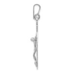 14k White Gold Cut-out Crucifix Pendant - Image 2