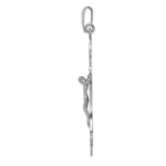 14k White Gold Crucifix Pendant - Image 2