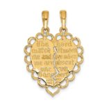 14k Reversible MIZPAH 2-Piece Break-Apart Charm - Image 4