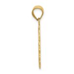 14k Solid Satin Polished Aries Zodiac Oval Pendant - Image 2
