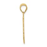 14k Solid Satin Polished Leo Zodiac Oval Pendant - Image 2