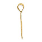 14k Solid Satin Polished Libra Zodiac Oval Pendant - Image 2