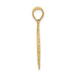 14k Solid Satin Polished Sagittarius Zodiac Oval Pendant - Image 2